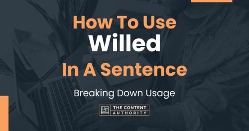how to use willed in a sentence