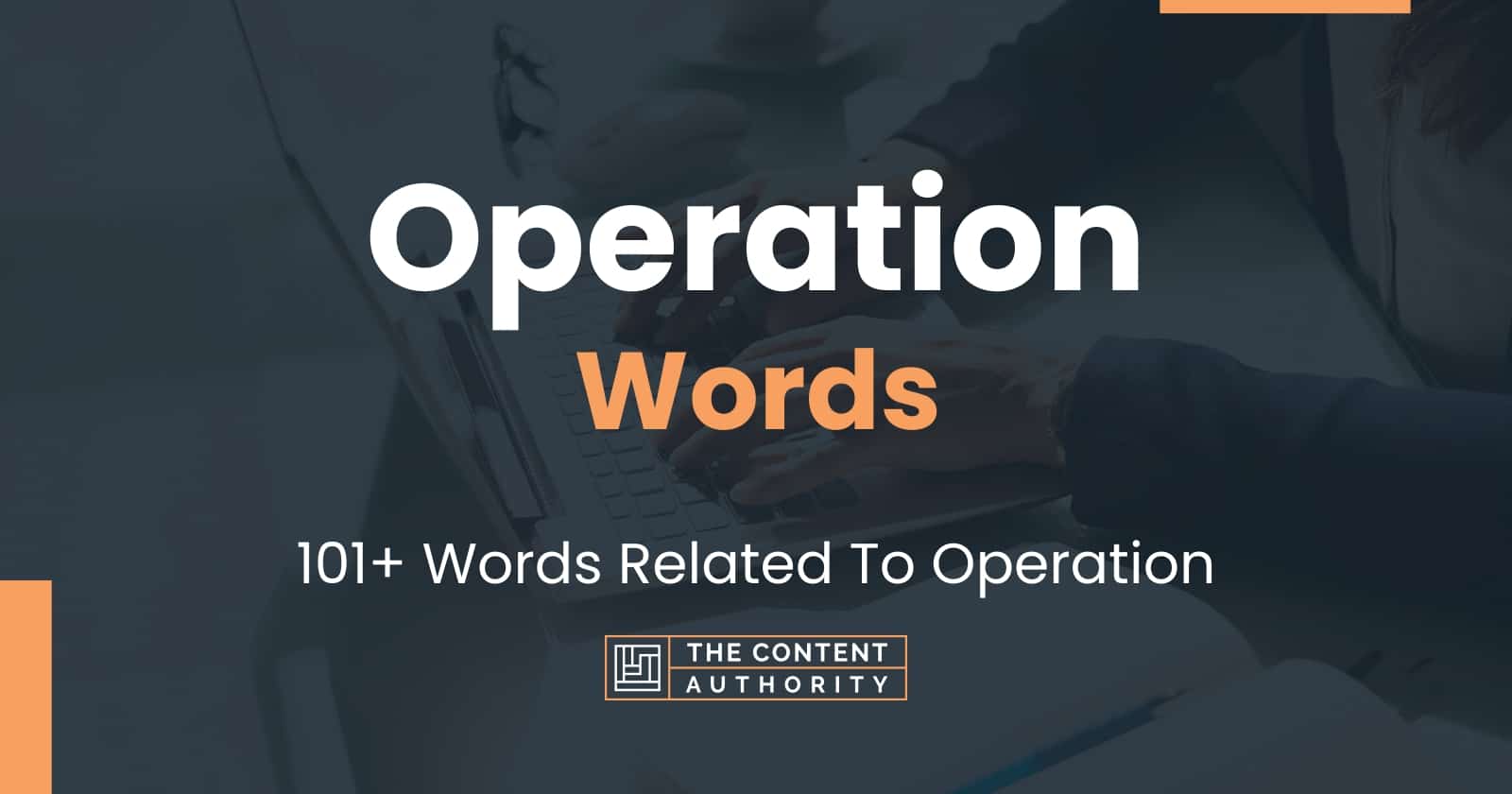 Operation Words 101 Words Related To Operation