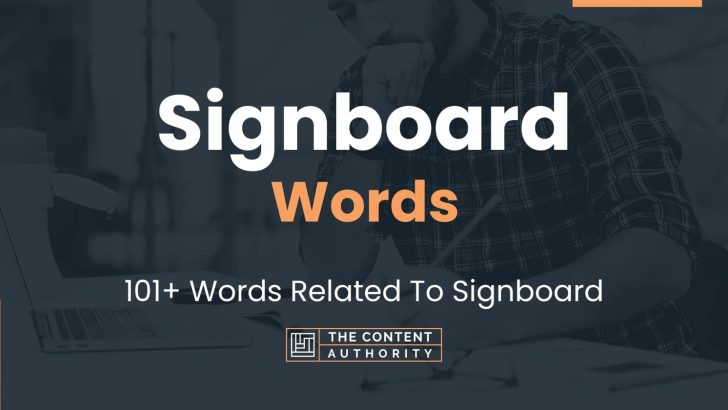 words related to signboard