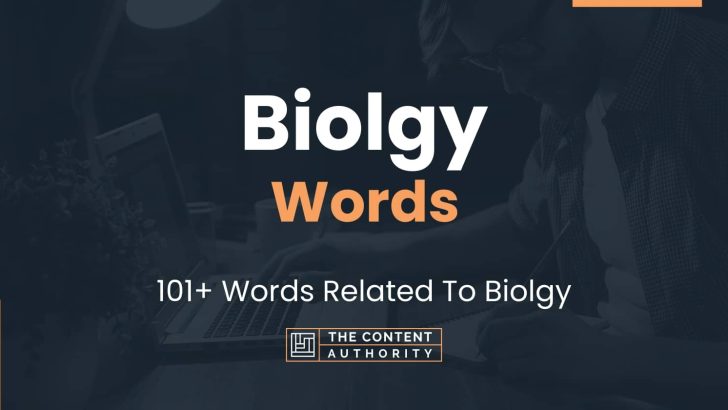 words related to biolgy