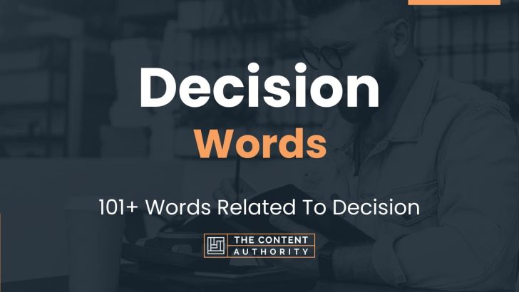 words related to decision