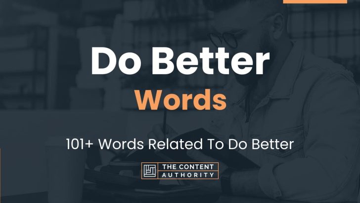 words related to do better