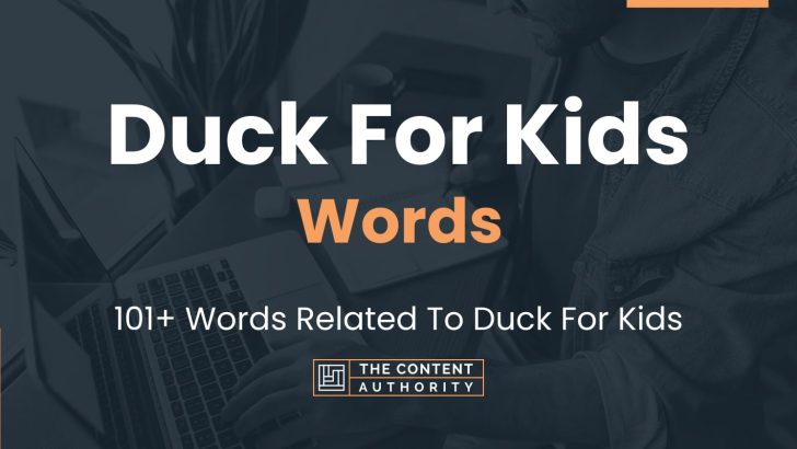 words related to duck for kids