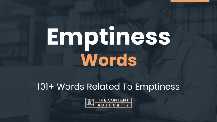 words related to emptiness
