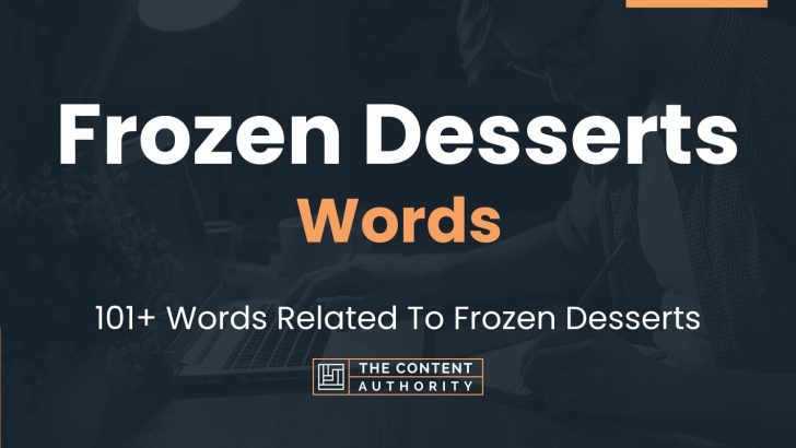 words related to frozen desserts