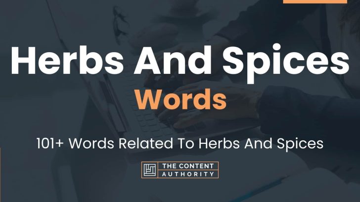words related to herbs and spices