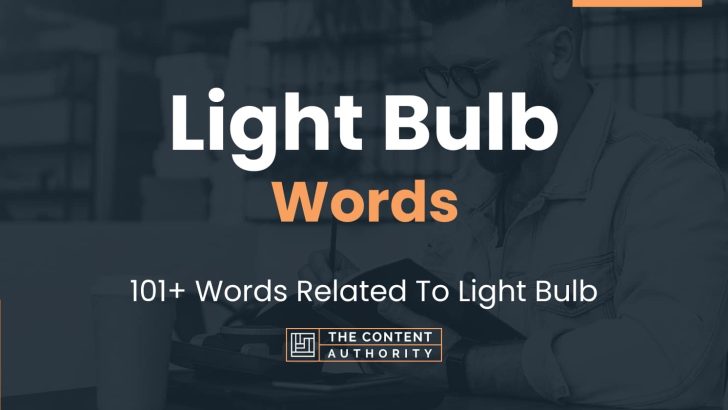 words related to light bulb