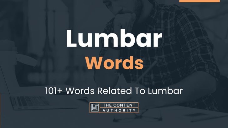 Lumbar Words – 101+ Words Related To Lumbar