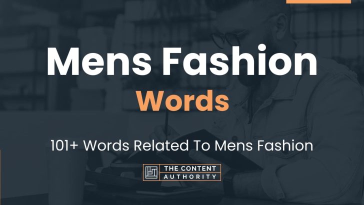 words related to mens fashion