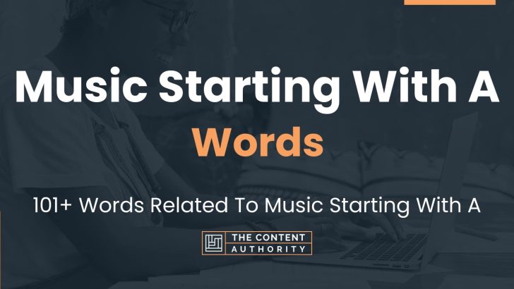 words related to music starting with a