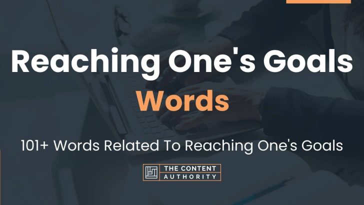 words related to reaching one's goals