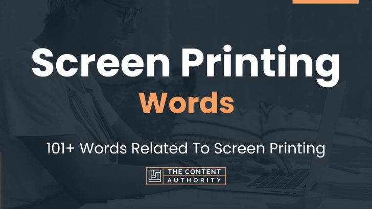 words related to screen printing