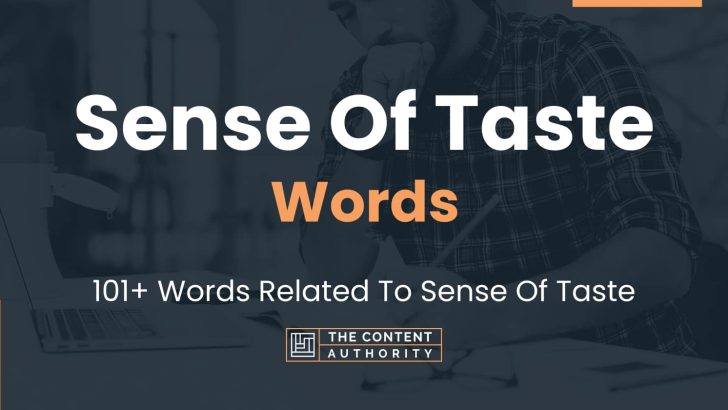words related to sense of taste