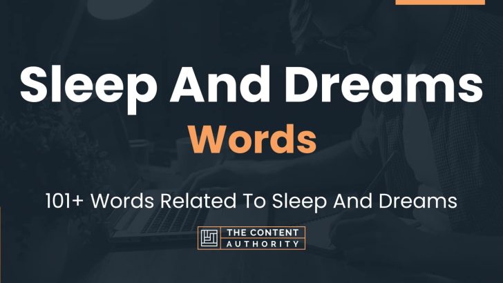 words related to sleep and dreams