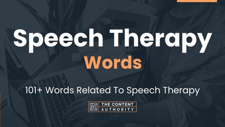 words related to speech therapy