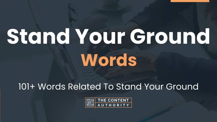 words related to stand your ground