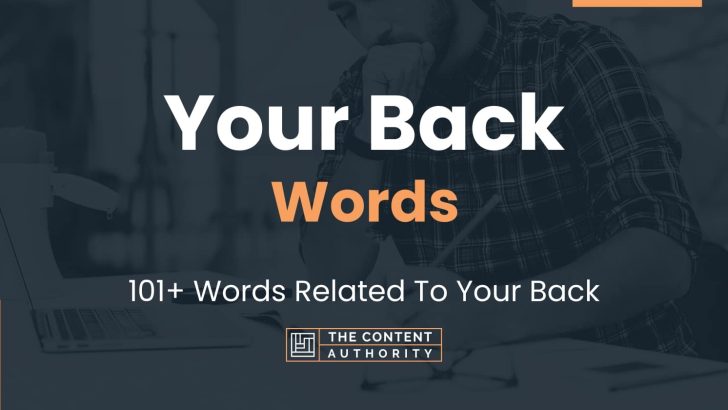 Your Back Words – 101+ Words Related To Your Back